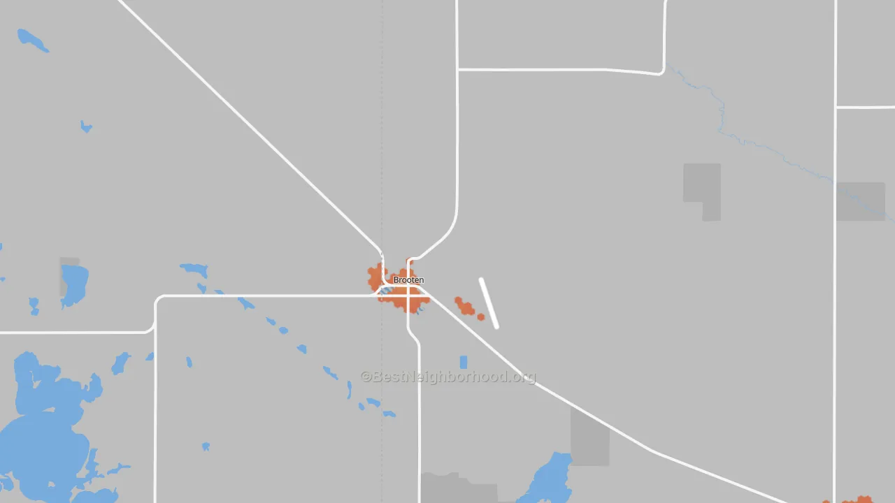 Bike Grade map of Brooten, MN