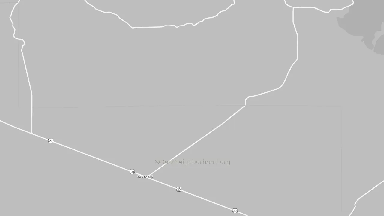 Bike Grade map of Brothers, OR