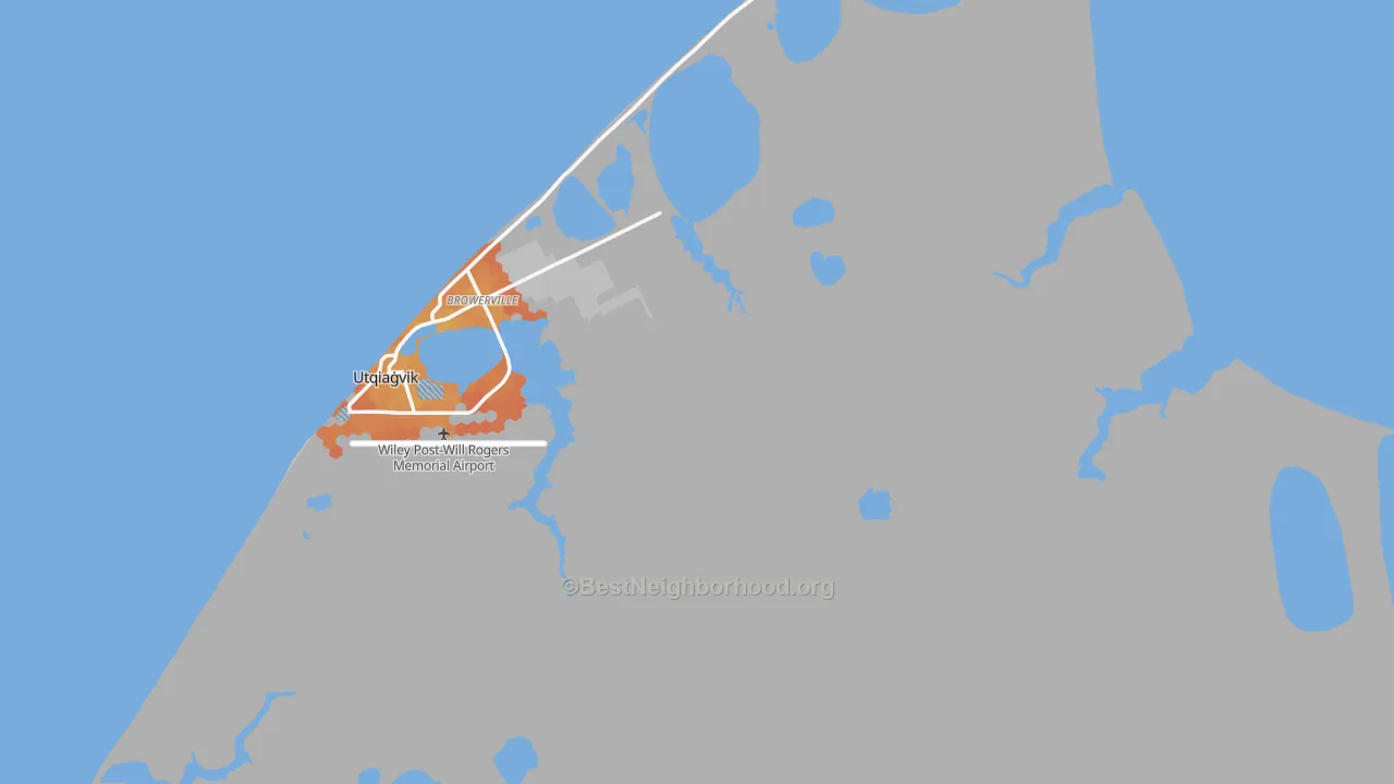 Bike Grade map of Browerville, AK