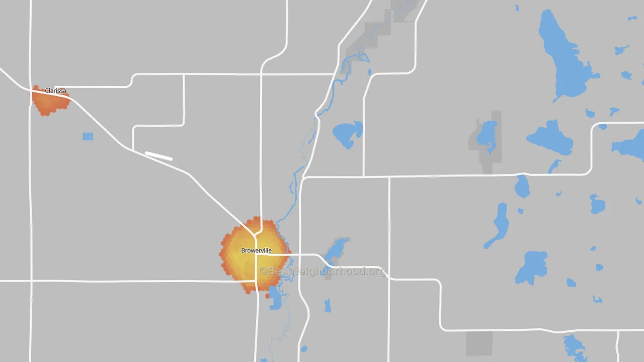 Bike Grade map of Browerville, MN