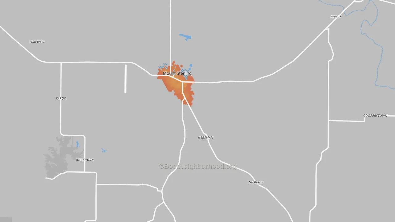 Bike Grade map of Brown County, IL