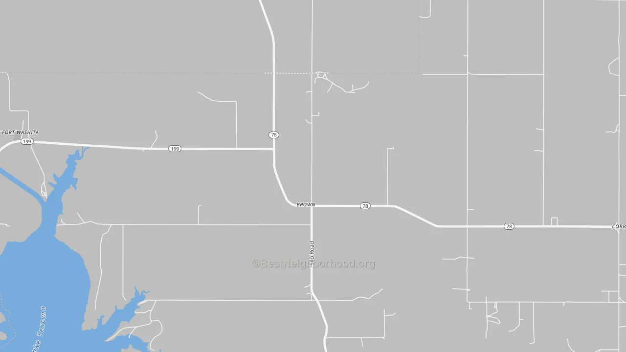 Bike Grade map of Brown, OK
