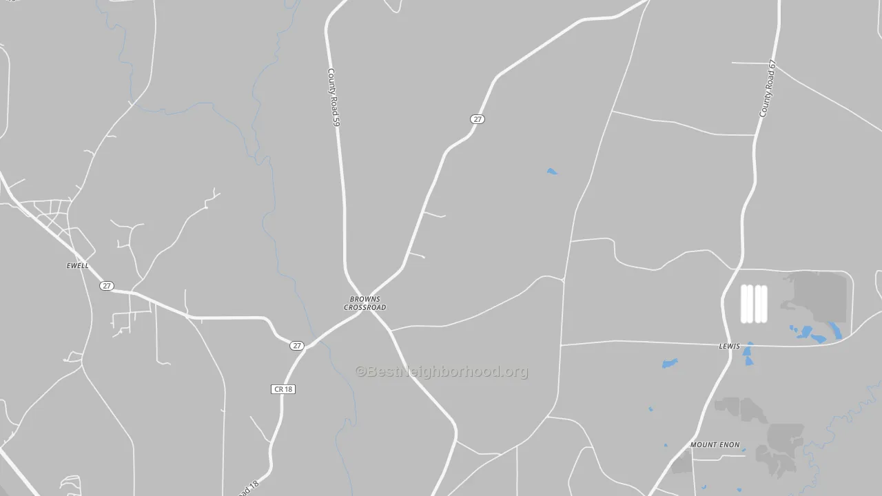 Bike Grade map of Browns Crossroads, AL