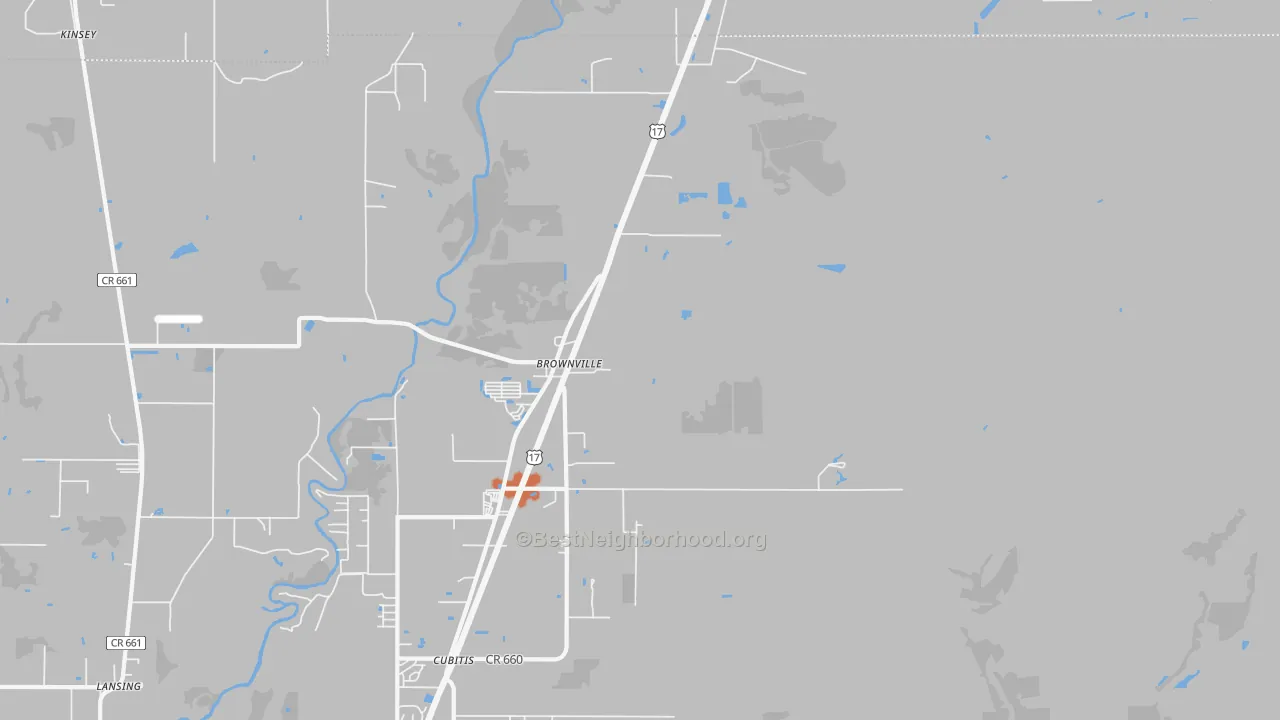 Bike Grade map of Brownville, FL