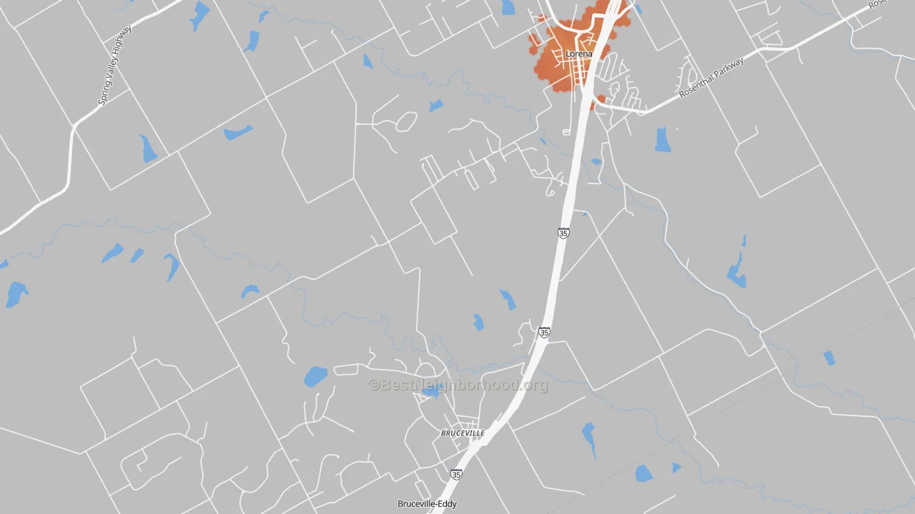 Bike Grade map of Bruceville, TX