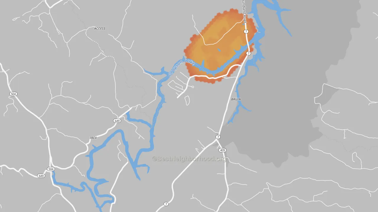 Bike Grade map of Bruin, KY