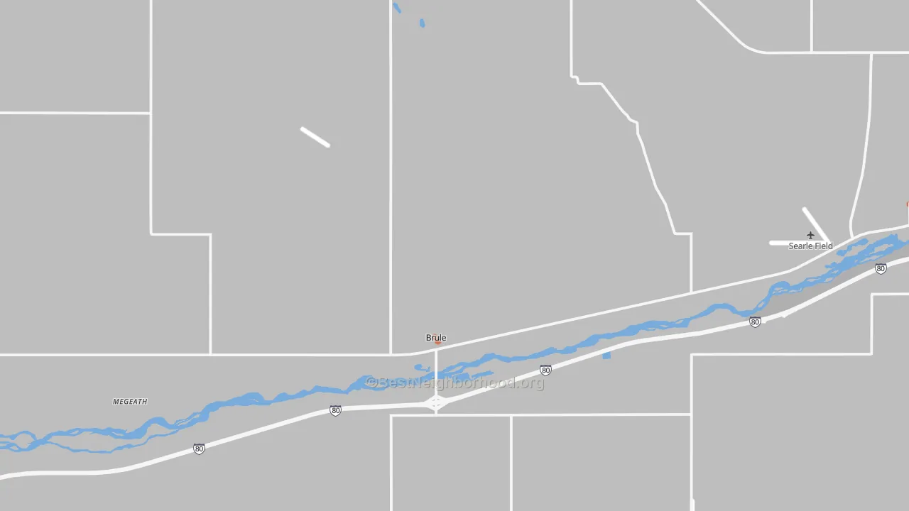 Bike Grade map of Brule, NE
