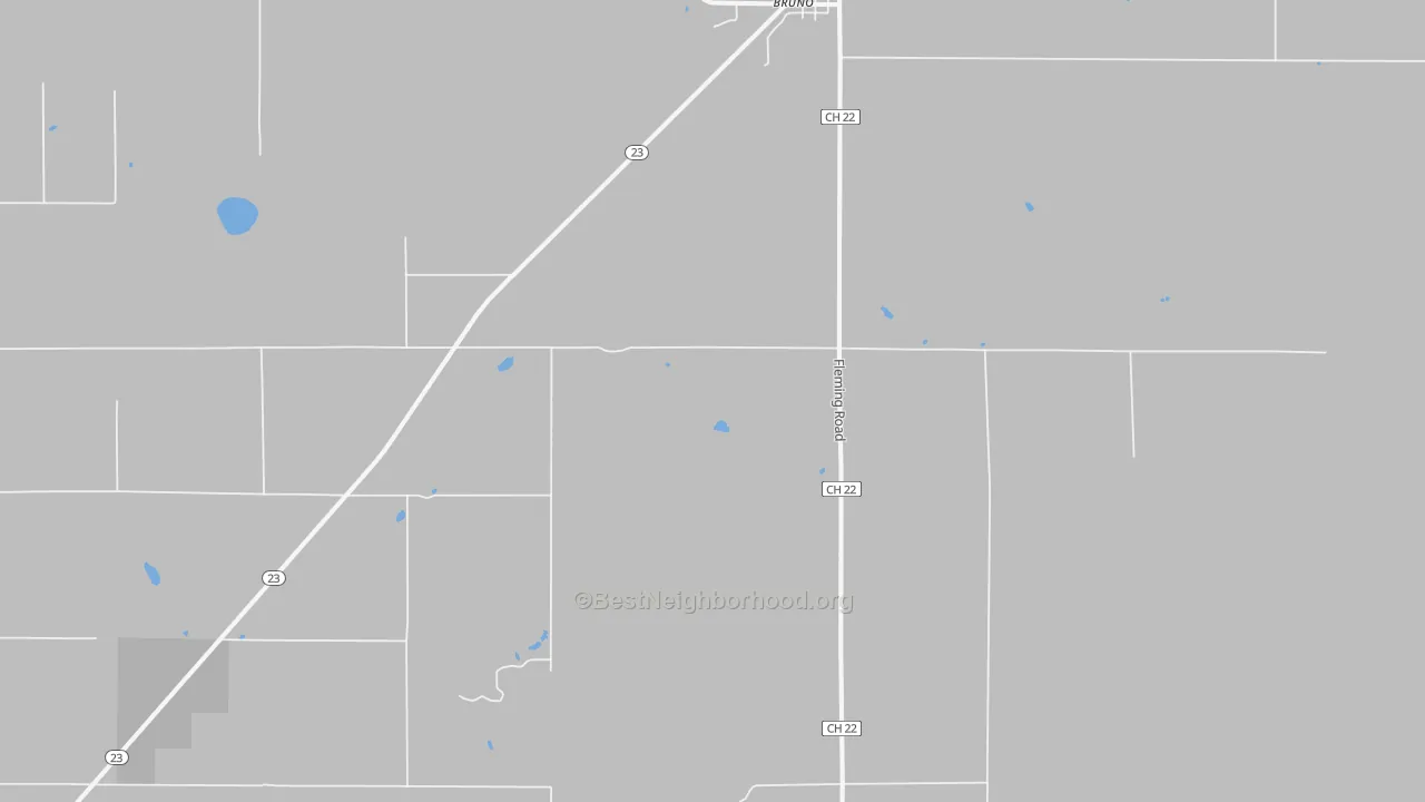 Bike Grade map of Bruno, MN