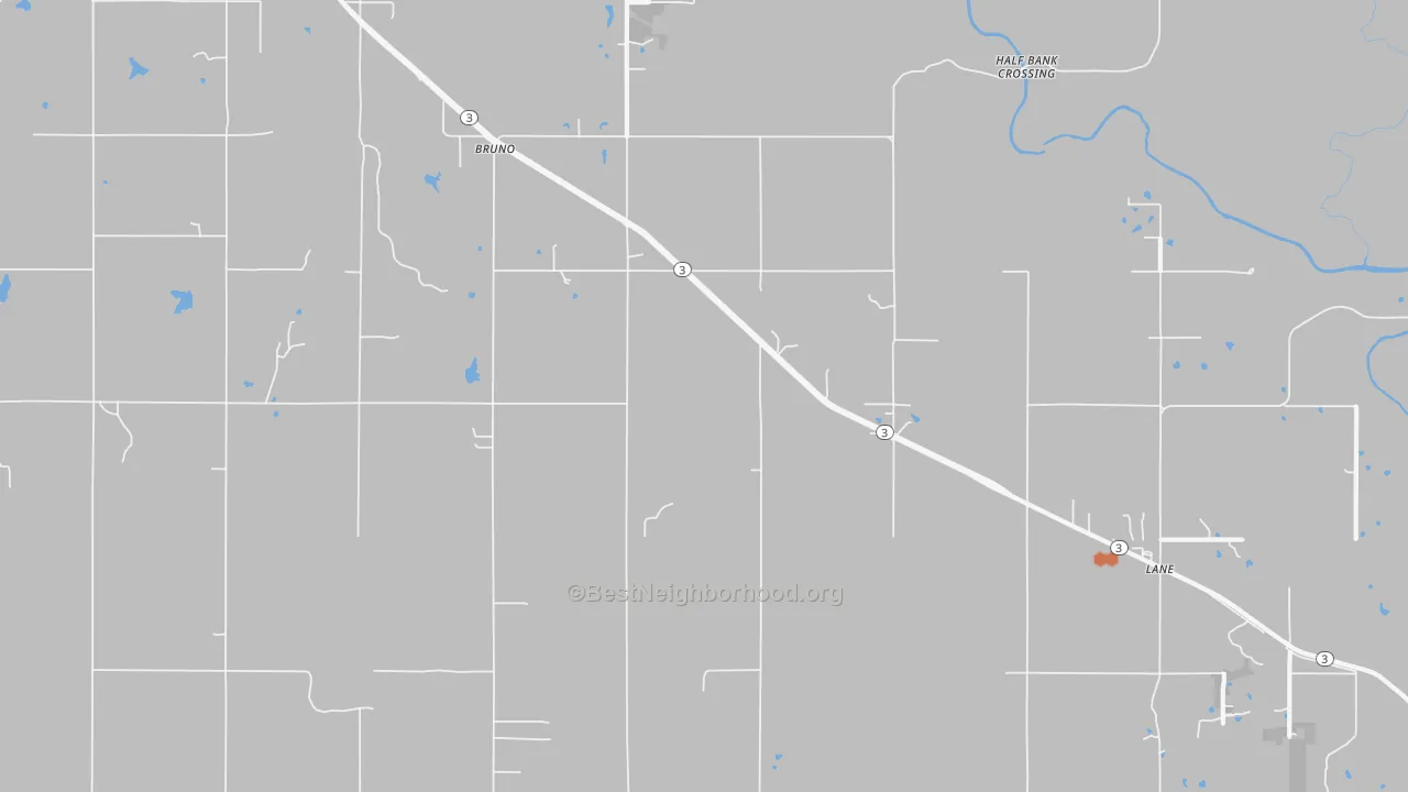 Bike Grade map of Bruno, OK