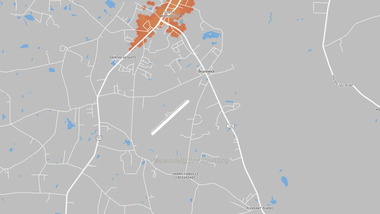 Bike Grade map of Brunswick, NC