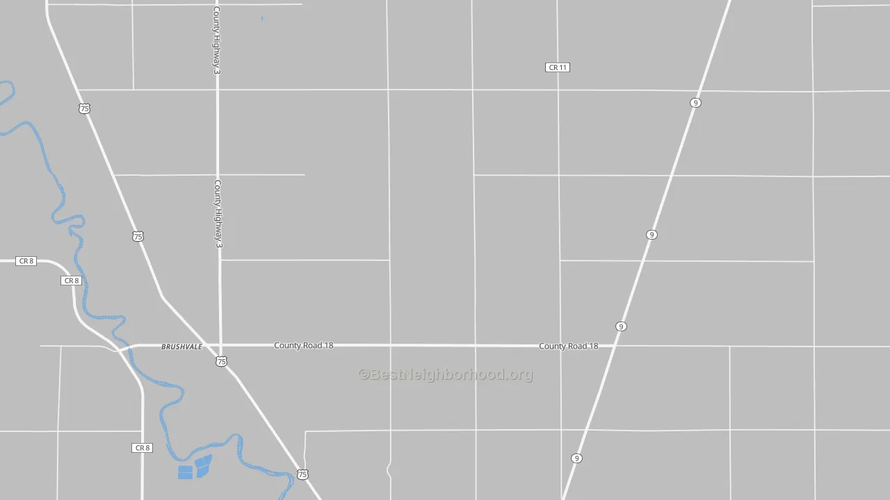 Bike Grade map of Brushvale, MN
