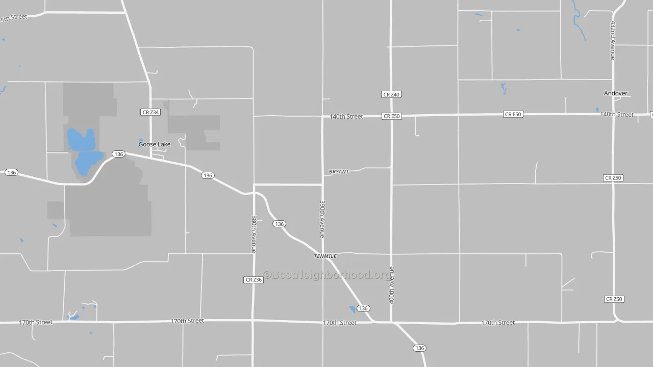 Bike Grade map of Bryant, IA