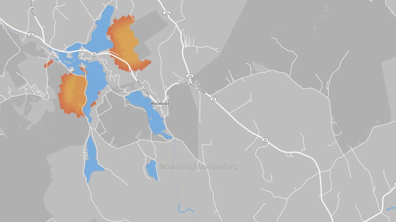 Bike Grade map of Bryant Pond, ME