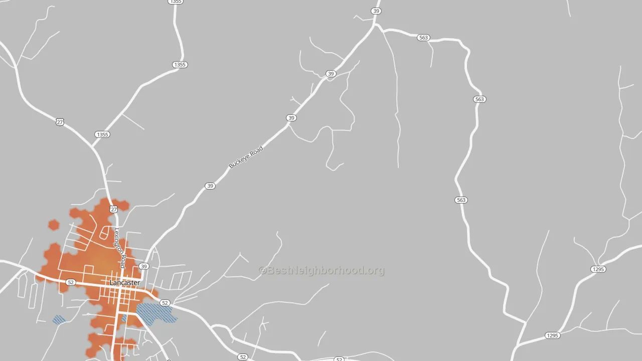 Bike Grade map of Bryantsville, KY