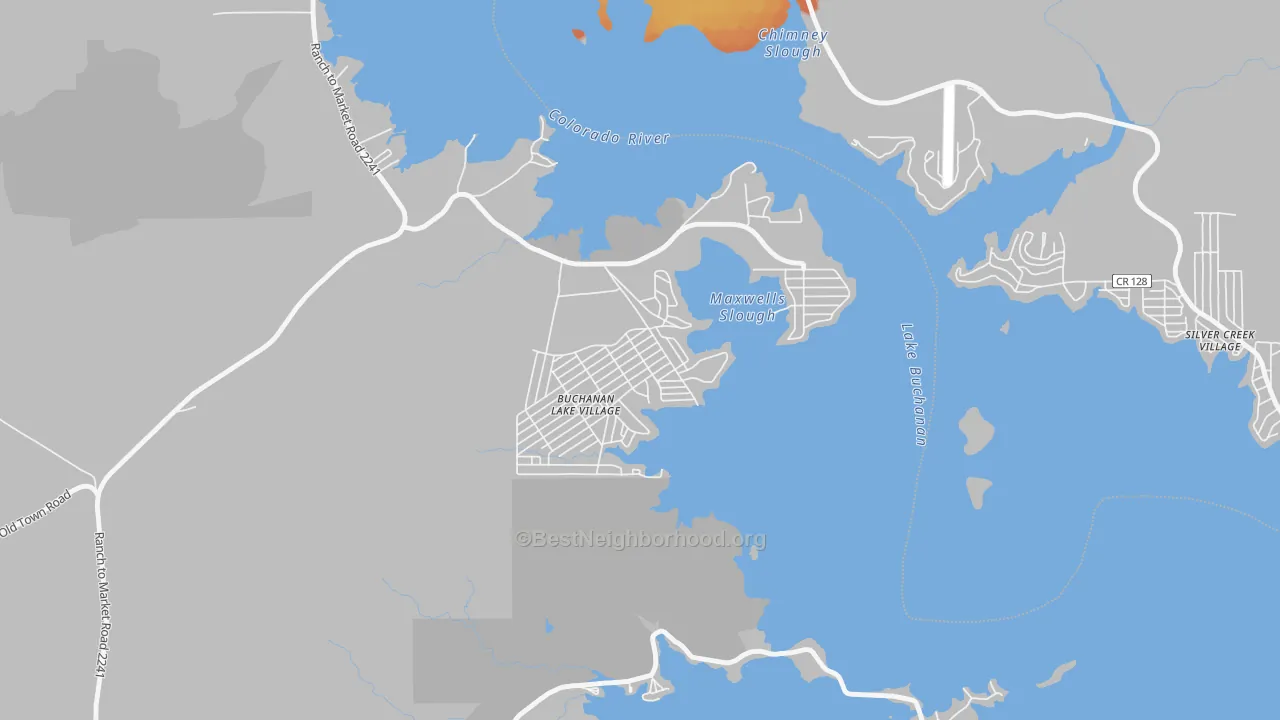 Bike Grade map of Buchanan Lake Village, TX