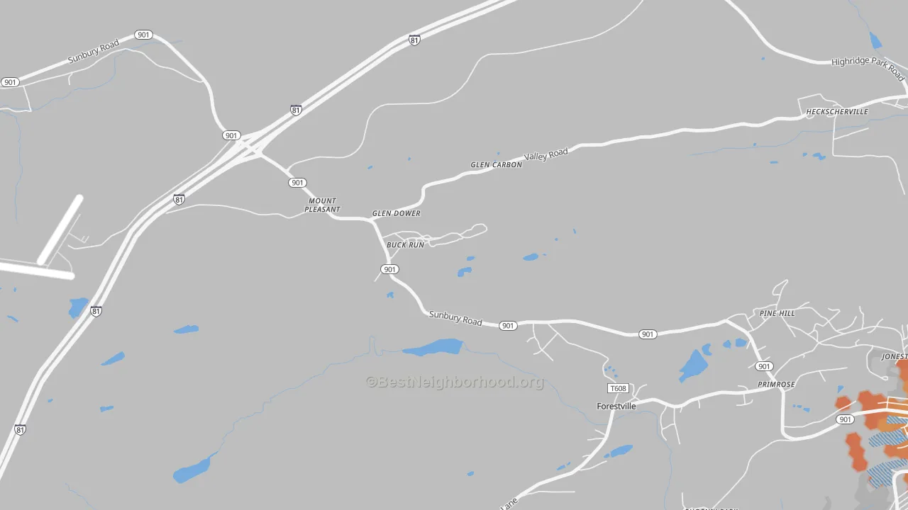 Bike Grade map of Buck Run, PA