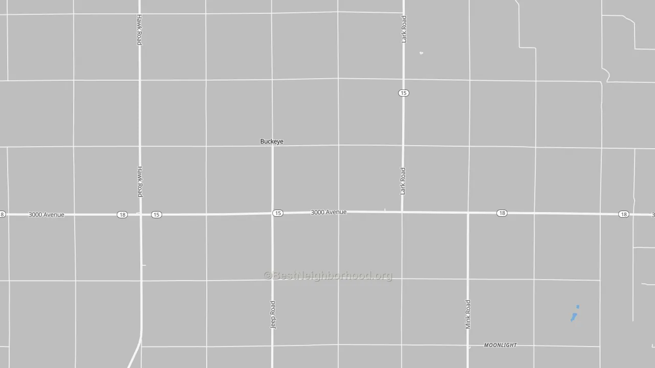 Bike Grade map of Buckeye, KS