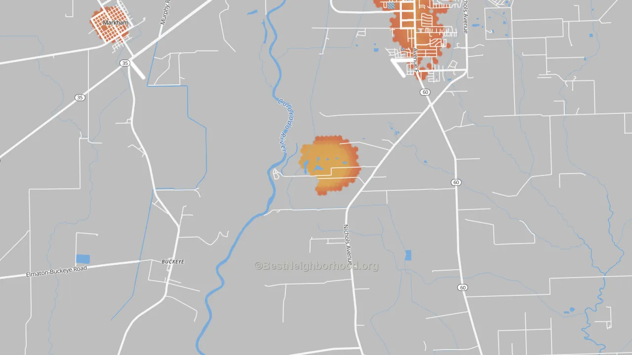 Bike Grade map of Buckeye, TX