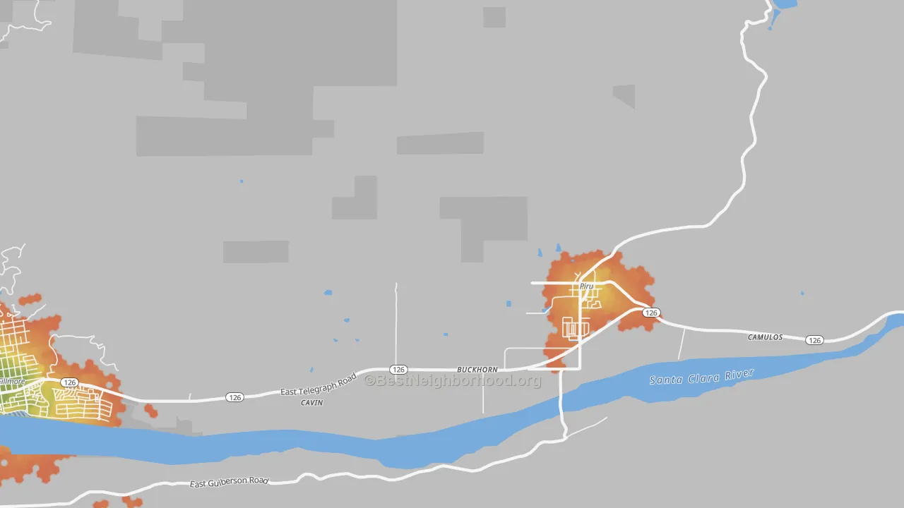 Bike Grade map of Buckhorn, CA