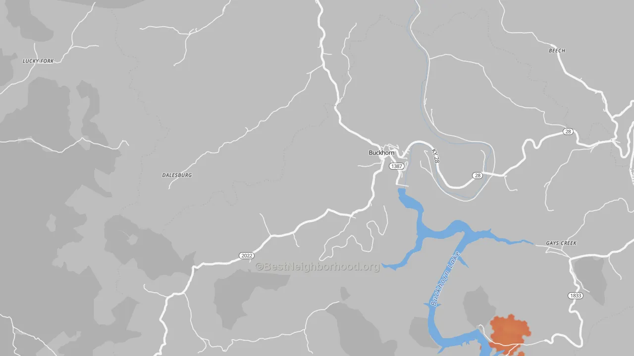 Bike Grade map of Buckhorn, KY
