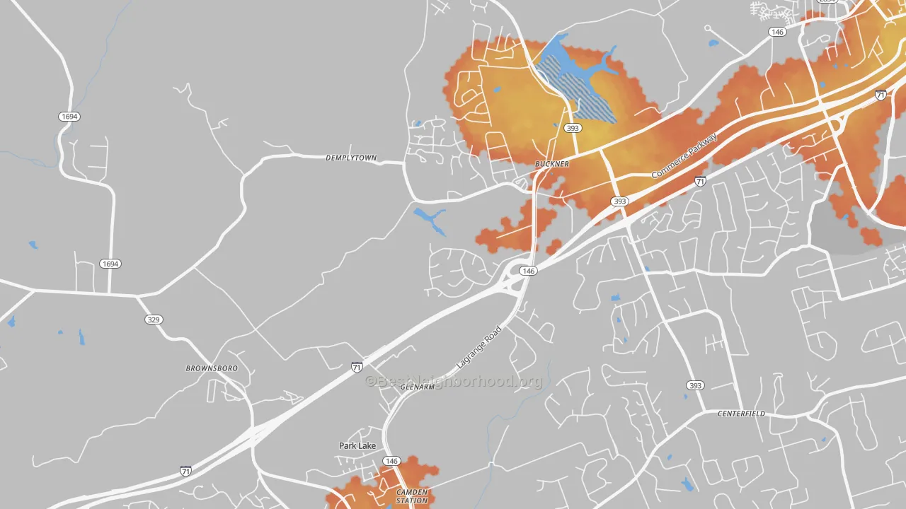 Bike Grade map of Buckner, KY