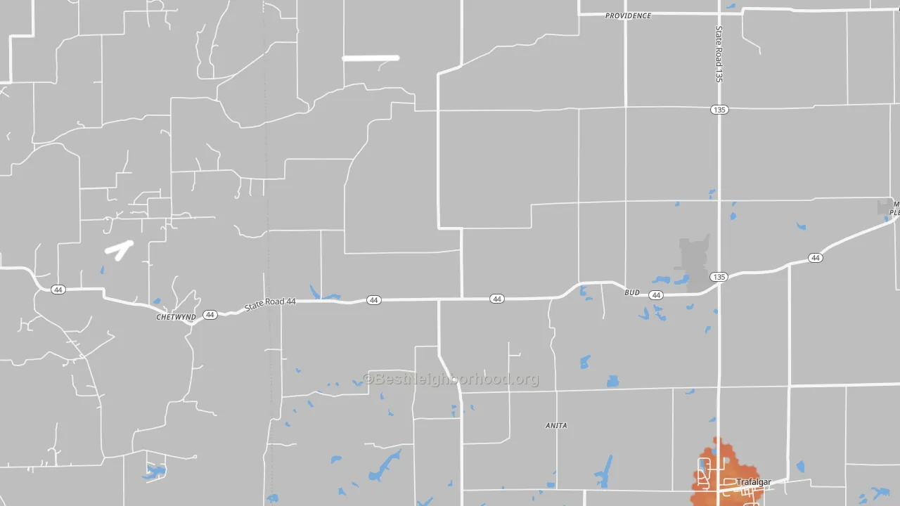Bike Grade map of Bud, IN