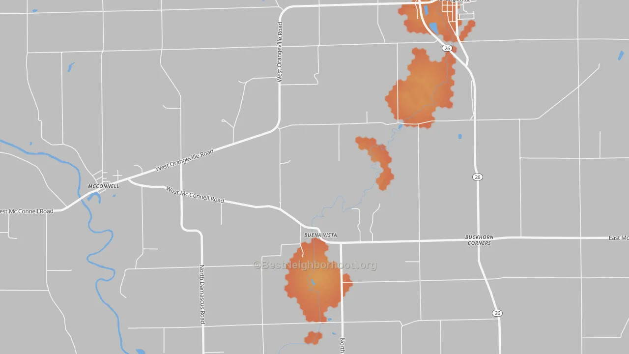 Bike Grade map of Buena Vista, IL