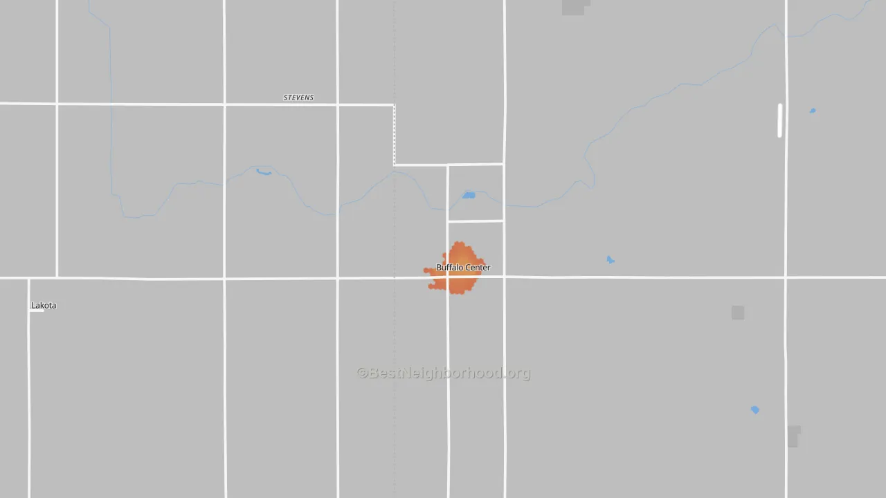 Bike Grade map of Buffalo Center, IA