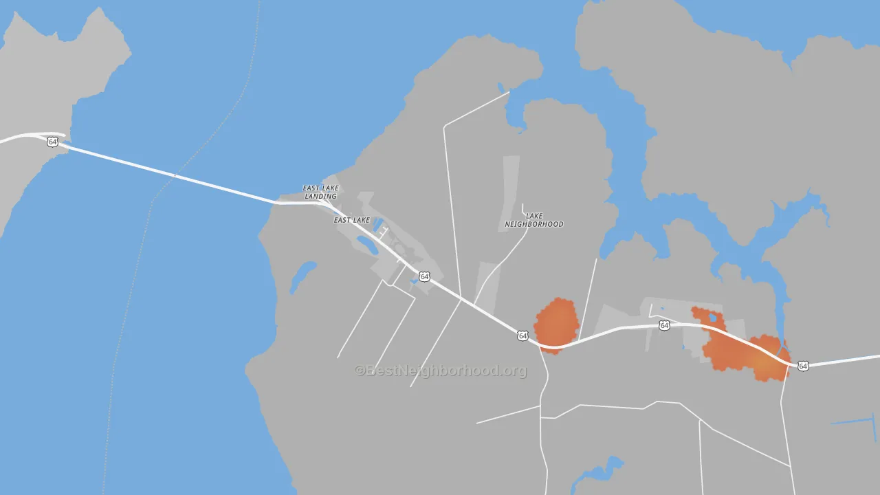 Bike Grade map of Buffalo City, NC