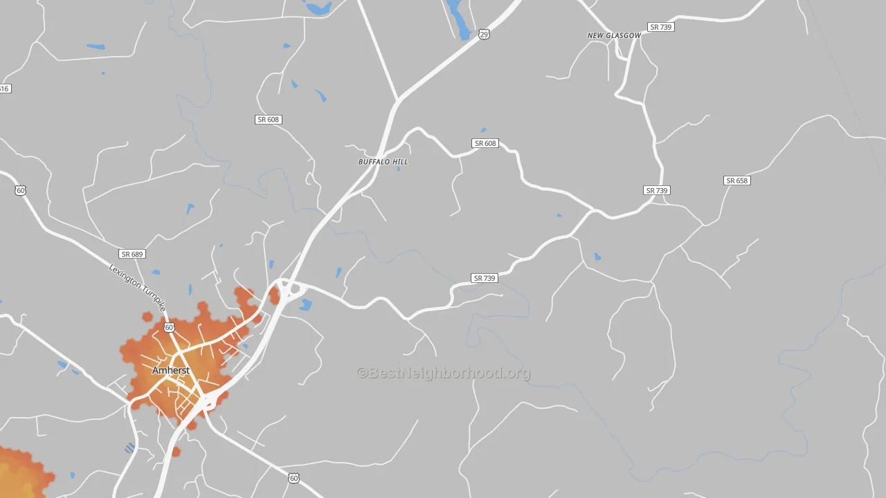 Bike Grade map of Buffalo Hill, VA