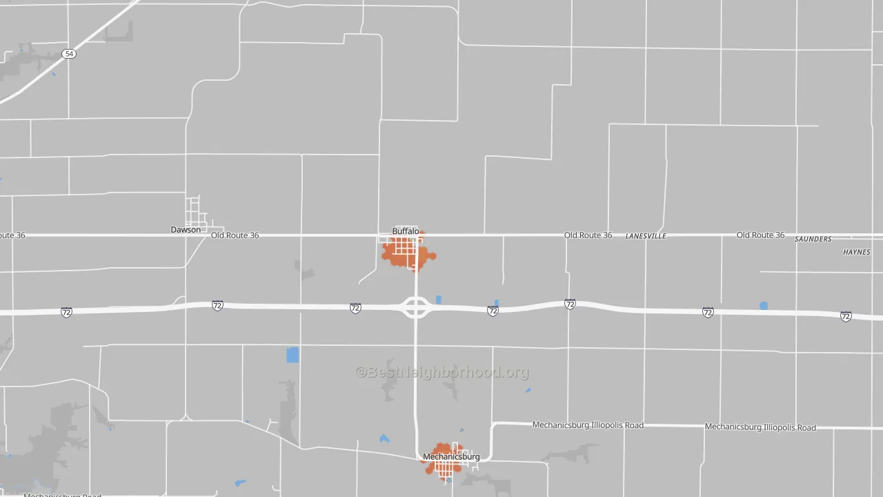 Bike Grade map of Buffalo, IL