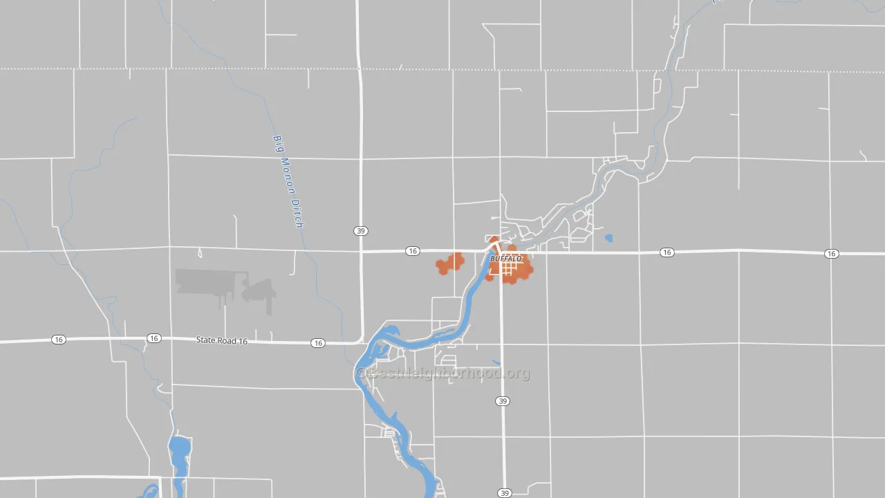 Bike Grade map of Buffalo, IN