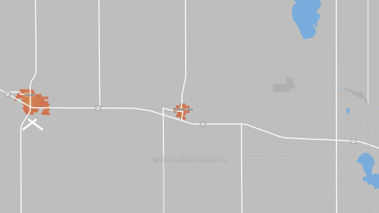 Bike Grade map of Buffalo Lake, MN