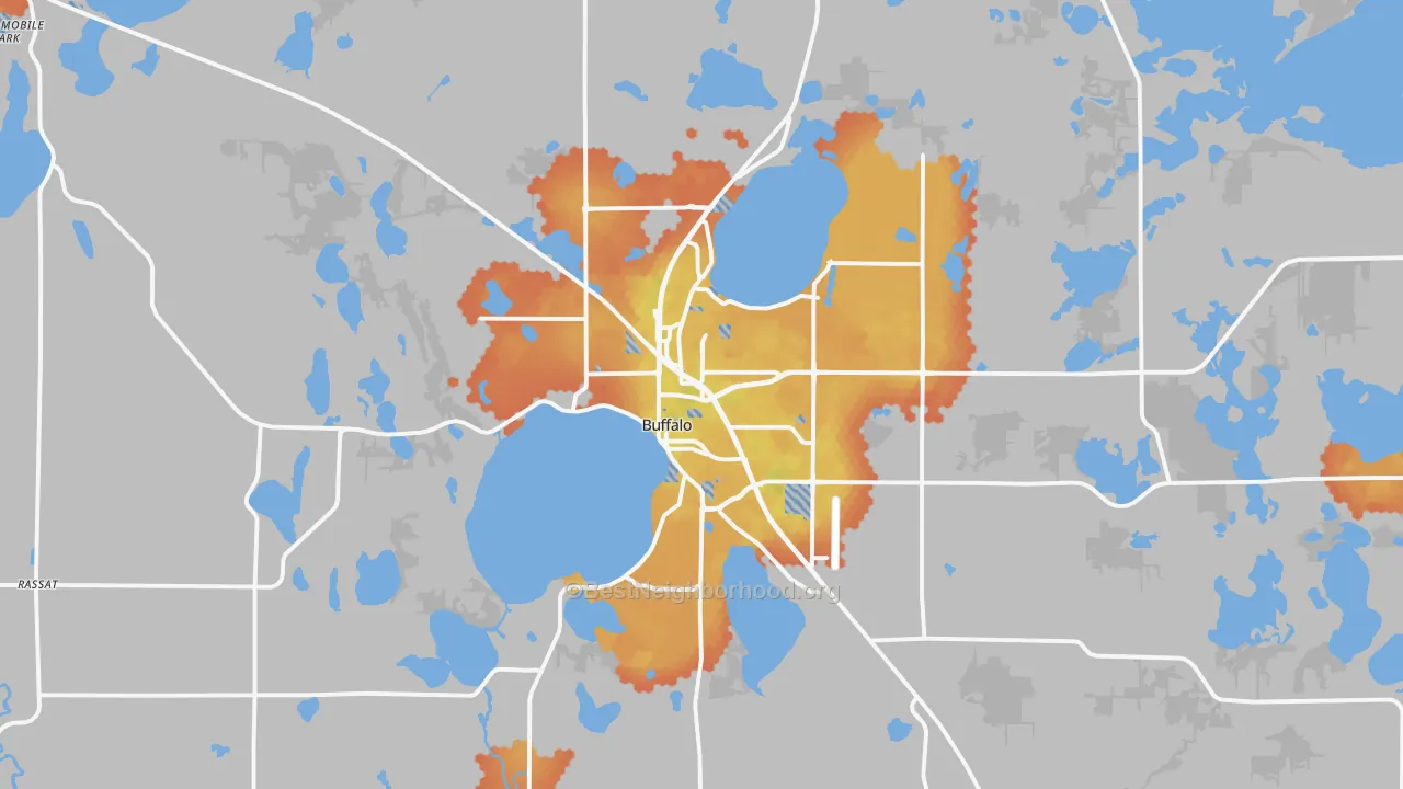Bike Grade map of Buffalo, MN
