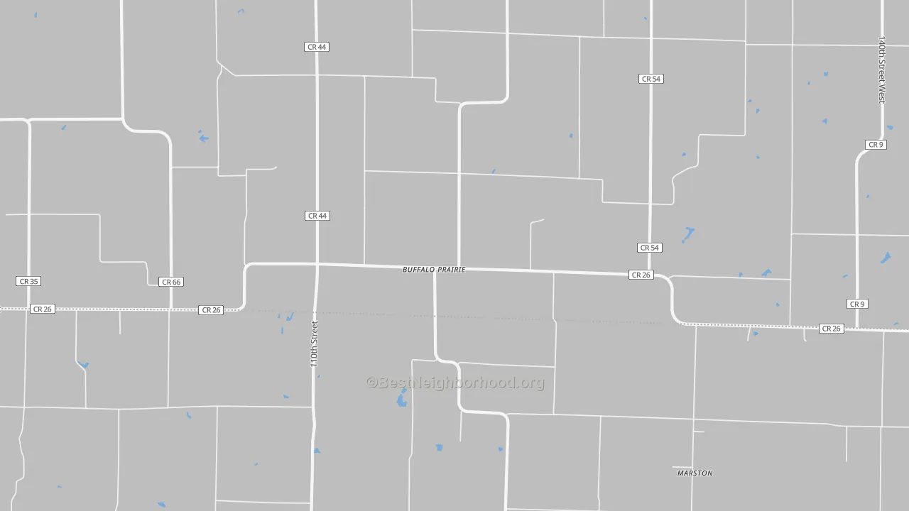 Bike Grade map of Buffalo Prairie, IL