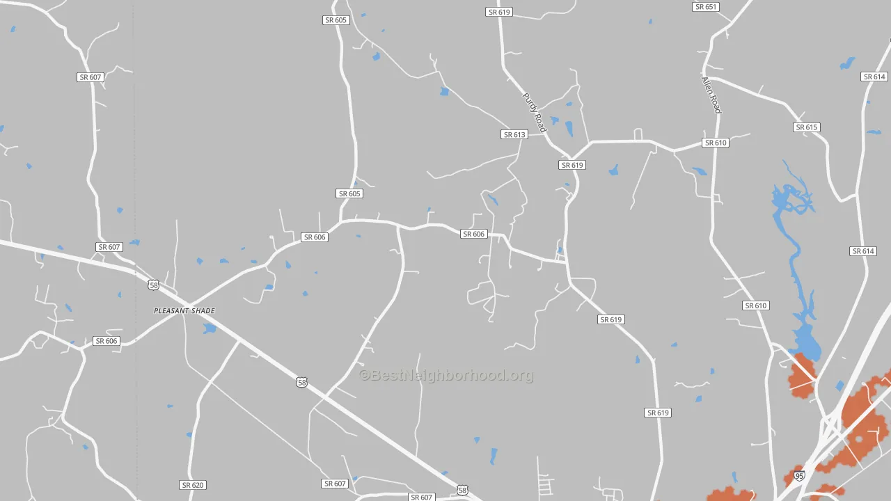 Bike Grade map of Bufford Crossroads, VA