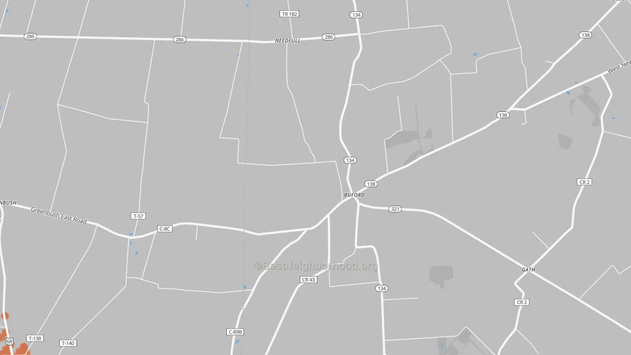 Bike Grade map of Buford, OH