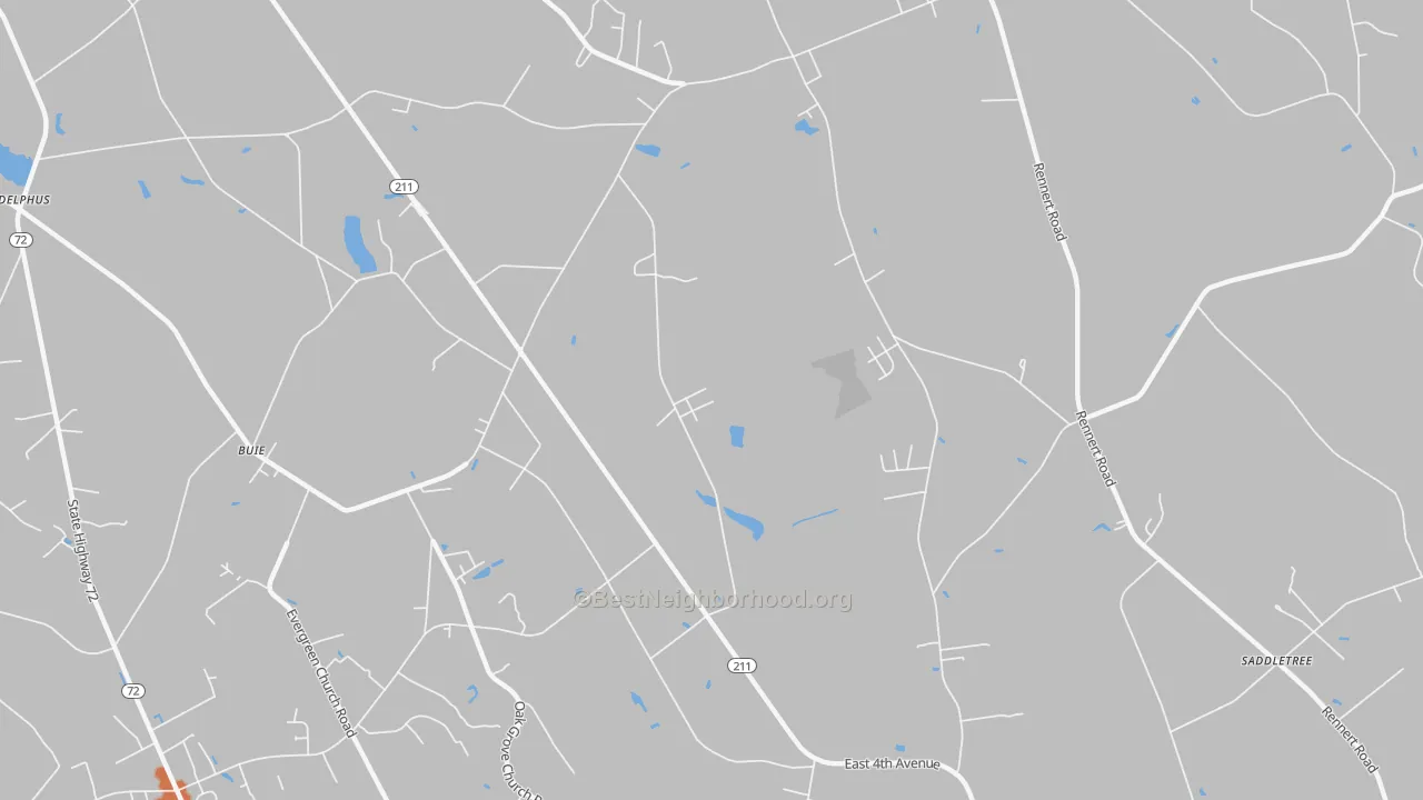 Bike Grade map of Buie, NC