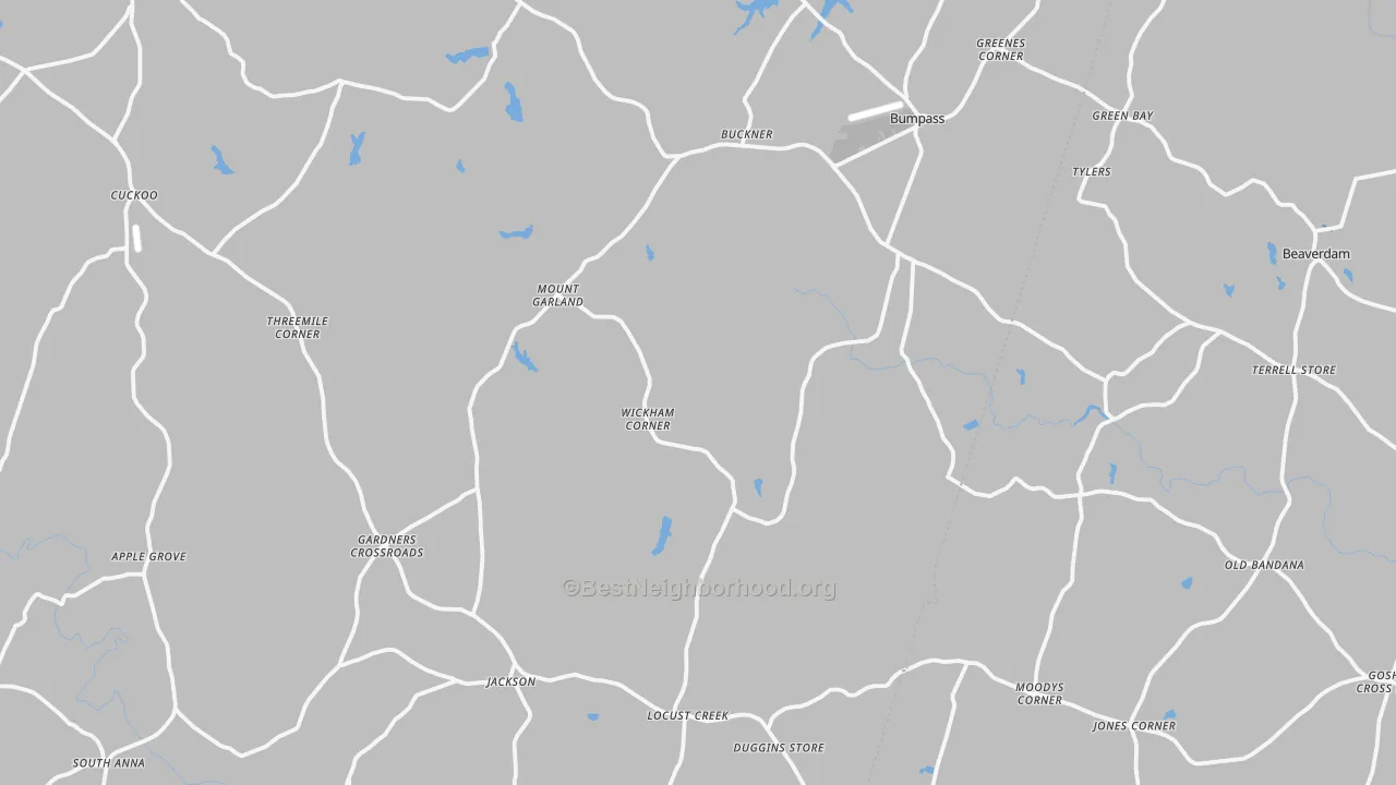 Bike Grade map of Bumpass, VA