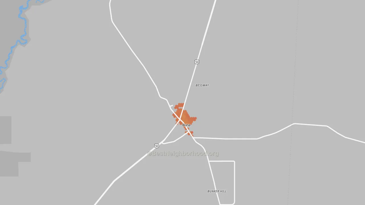 Bike Grade map of Buna, TX