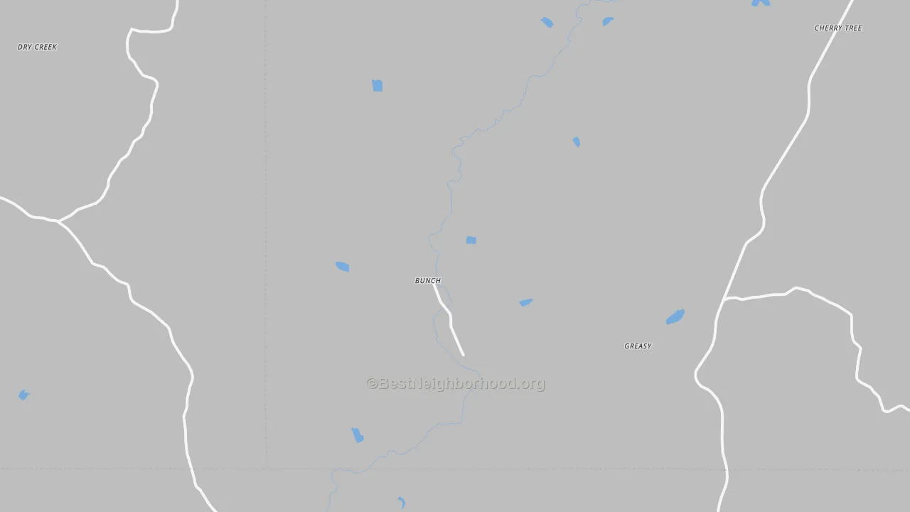 Bike Grade map of Bunch, OK