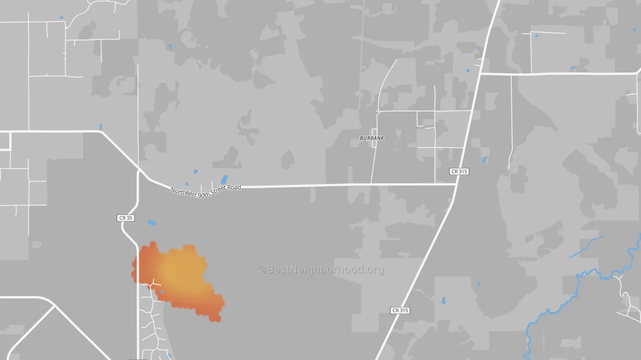Bike Grade map of Burbank, FL