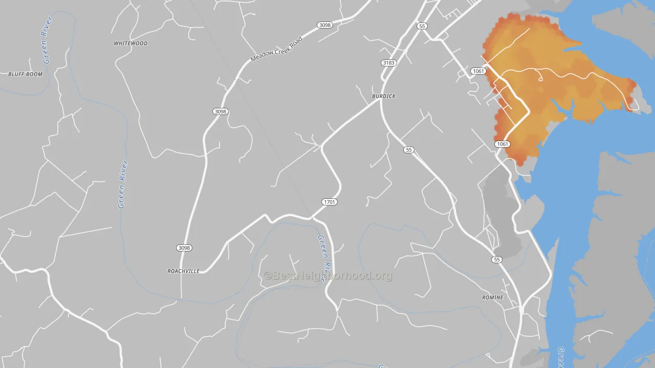 Bike Grade map of Burdick, KY