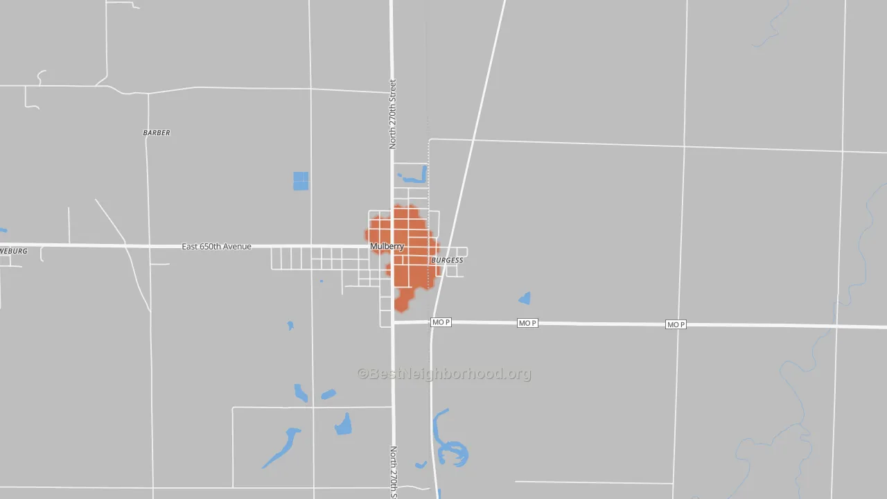 Bike Grade map of Burgess, MO