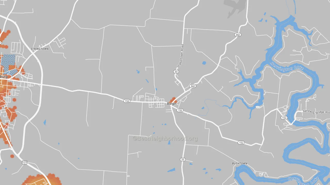 Bike Grade map of Burgin, KY