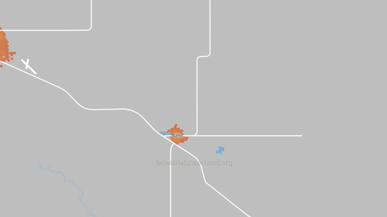 Bike Grade map of Burke, SD