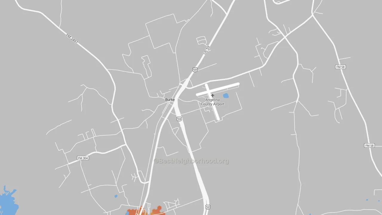 Bike Grade map of Burke, TX