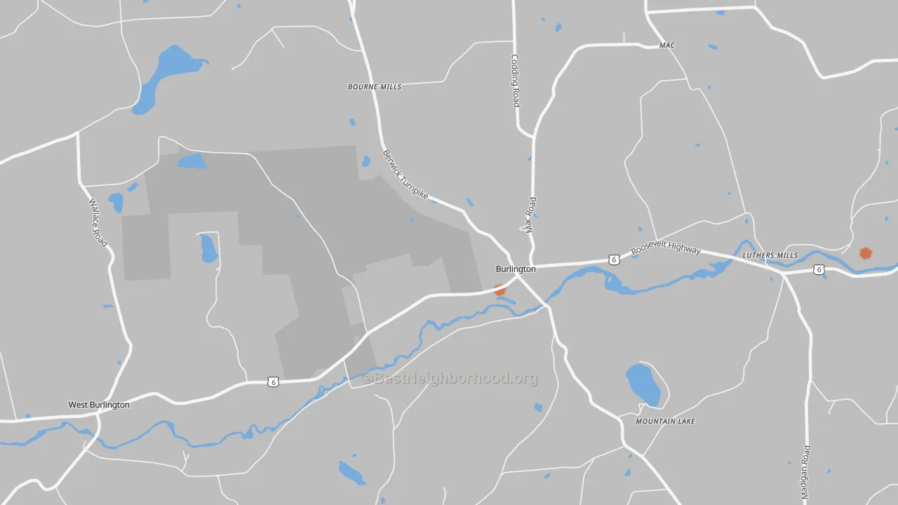 Bike Grade map of Burlington, PA