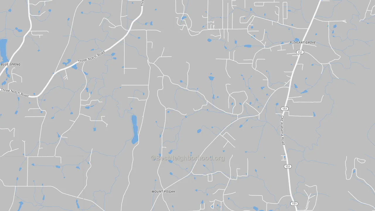 Bike Grade map of Burning Bush, GA