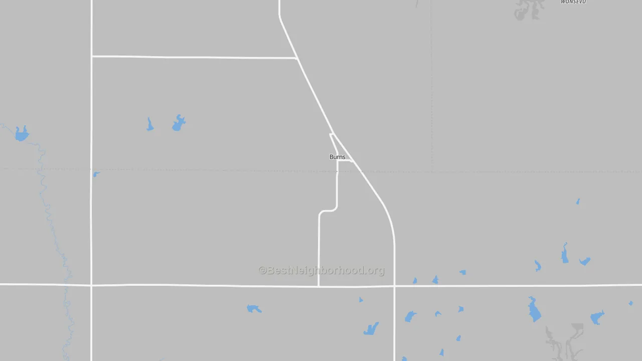 Bike Grade map of Burns, KS